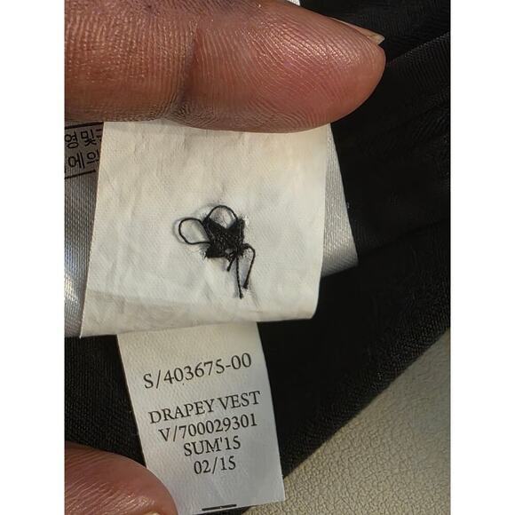 Banana Republic Black Vest Women’s Small 100% Tencel Utility Pockets - Picture 11 of 11